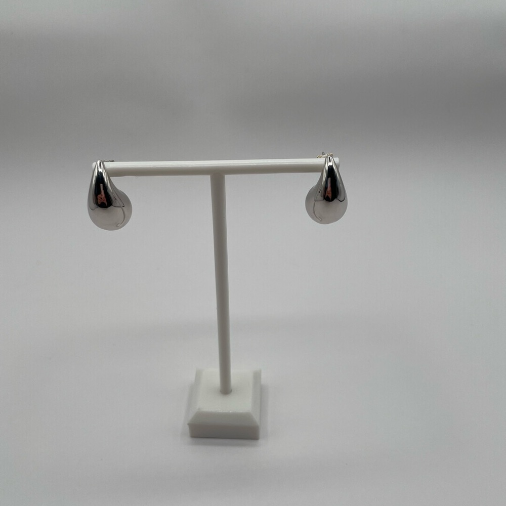 Elegant  Italian 925 Silver Teardrop Earrings